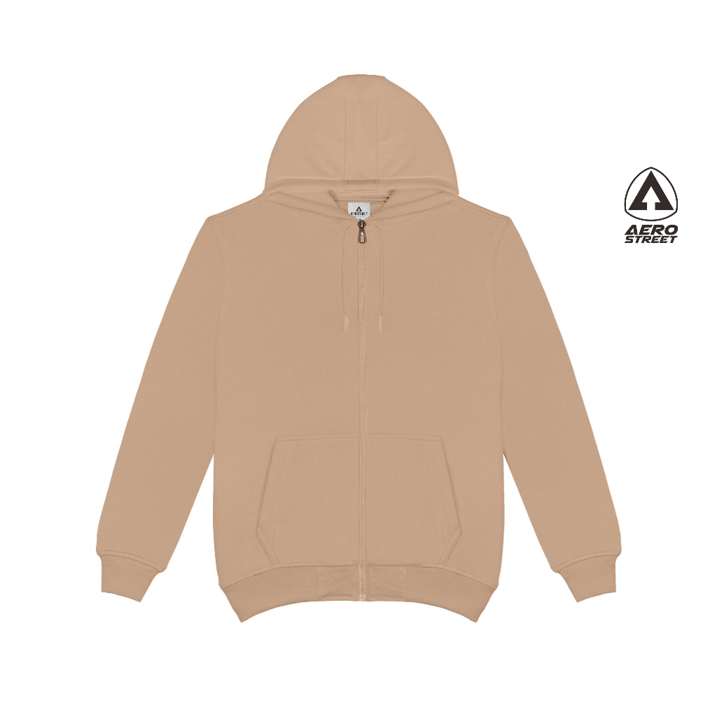 Aerostreet Hoodie Zipper Polos Gelap Sweater Jumper PAAAA
