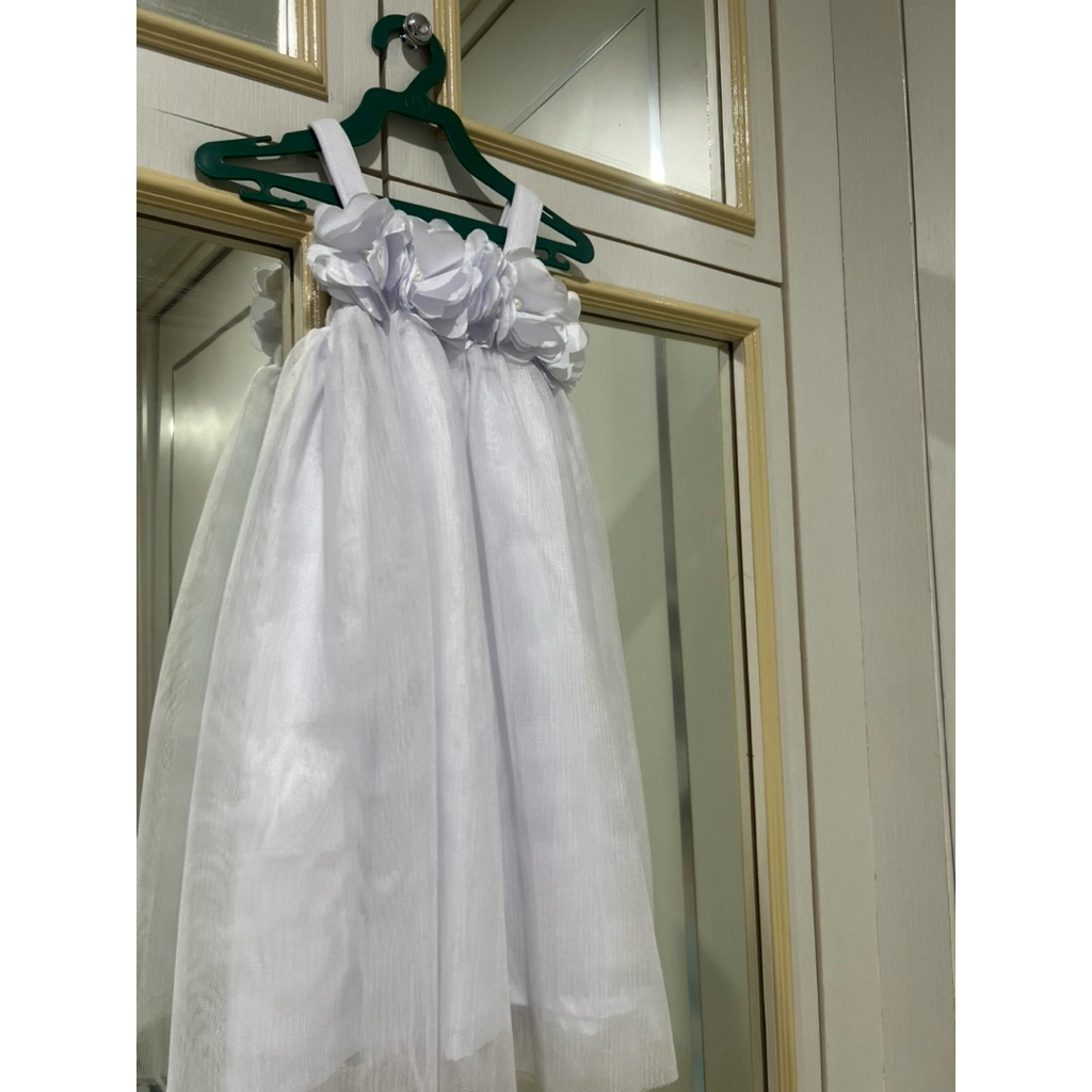 preloved baju gaun dress anak warna putih