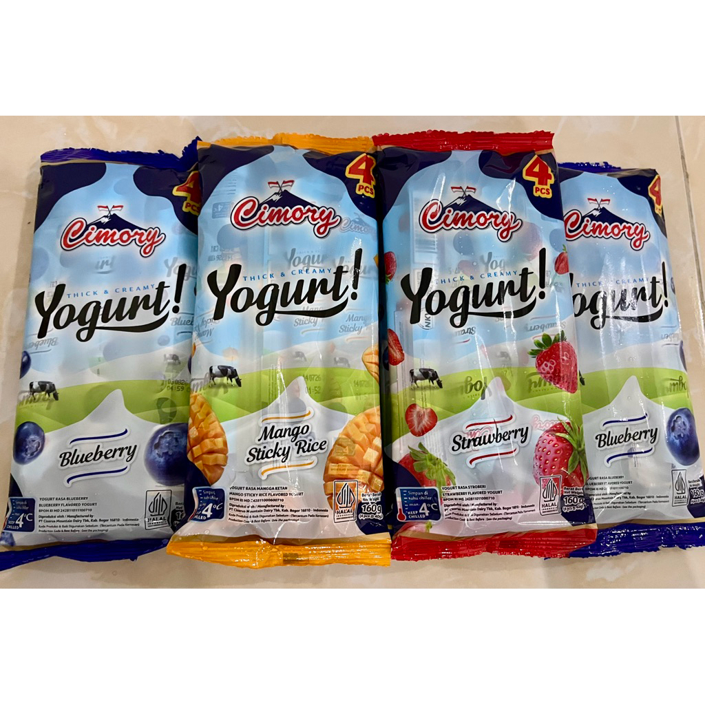 TERMURAH Cimory Yogurt Stick 40g isi 4 pcs Blueberry/Strawberry/Mango