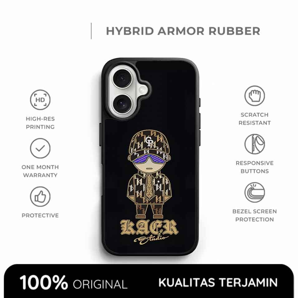 Casing iPhone Karl Case Rubber Softcase Anti Shock Cho Big Bull Style 17 16 15 14 13 12 11 Xs Max Pr