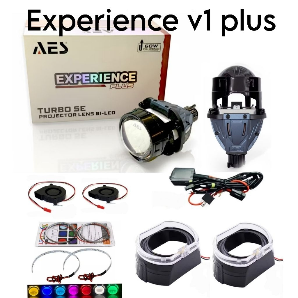 BILED ORIGINAL AES PAKET TURBO SE EXPERIENCE V1 PLUS SUPER HEMAT BILED AES TURBO SE 60 WATT BLUELENS