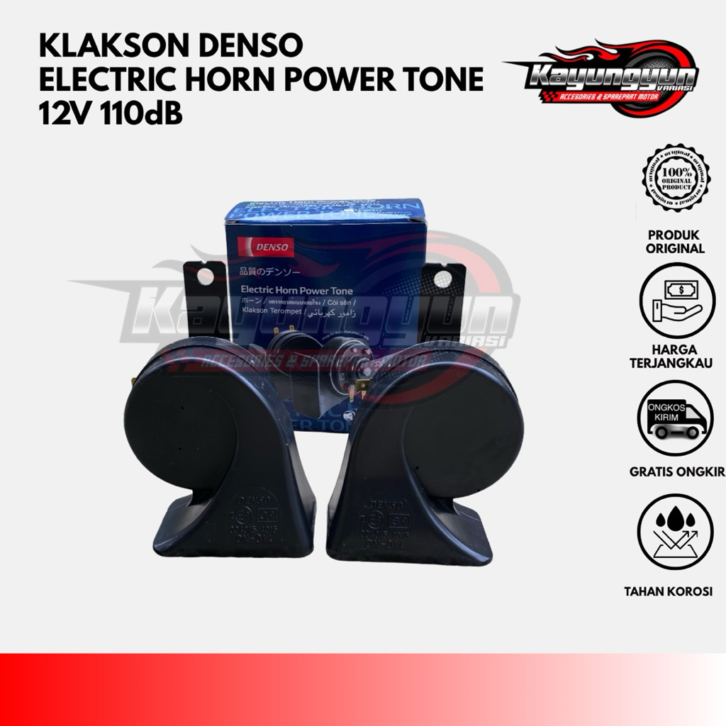 KLAKSON KEONG DENSO ELECTRIC POWER TONE 12 VOLT KLAKSON MOTOR DAN MOBIL SUARA KERAS STEREO
