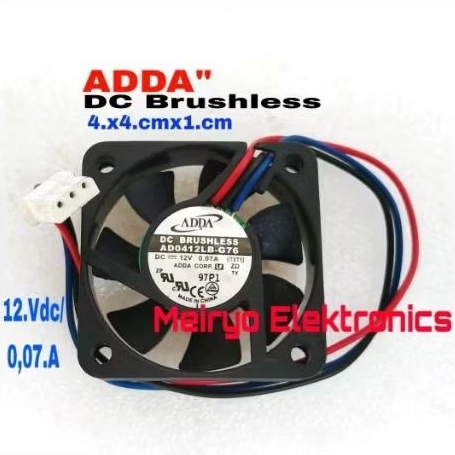 fan 4 cm 12v ( Kipas ADDA DC Brushless 4x4x1cm 12vdc)