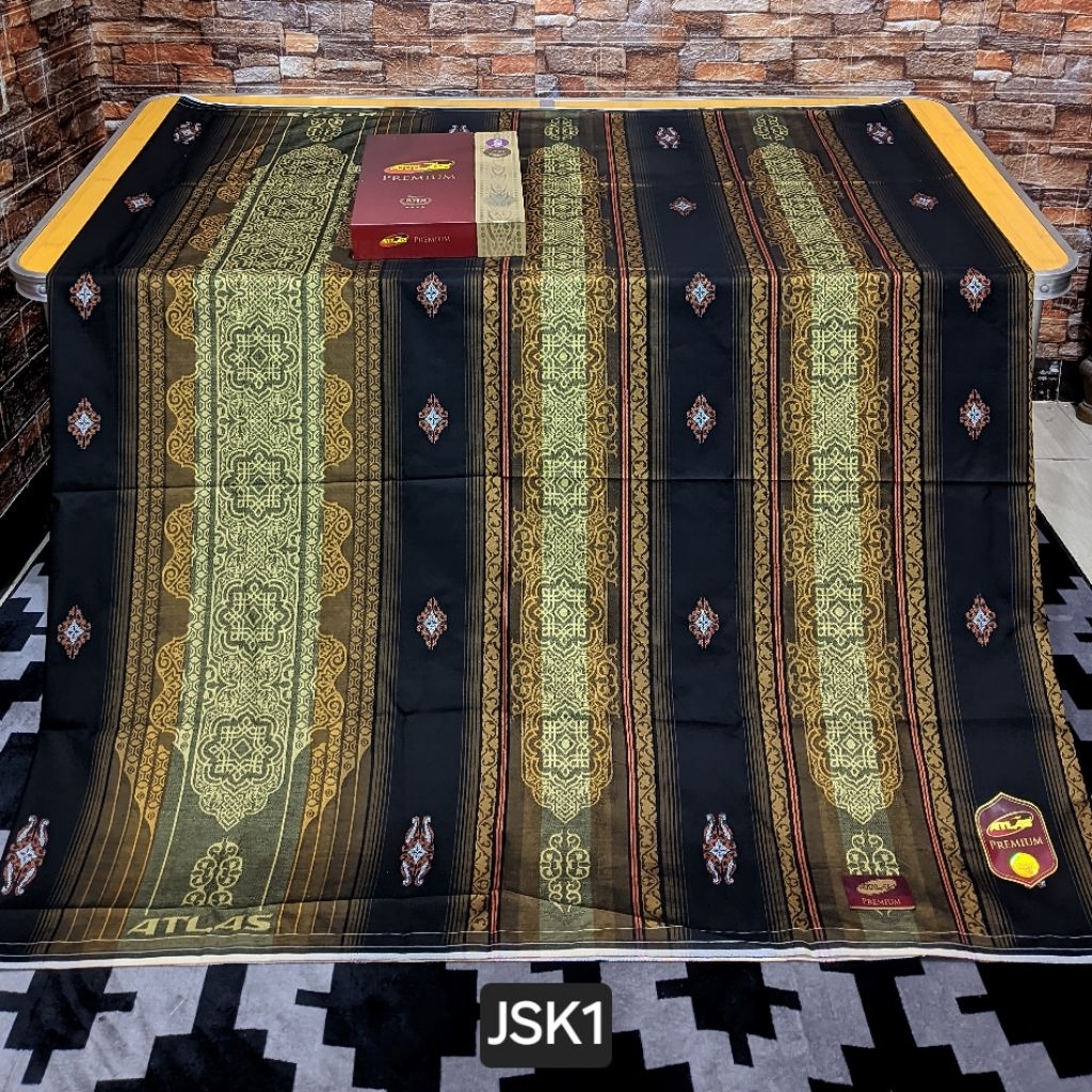 SARUNG ATLAS SONGKET PREMIUM 790 JACQUARD GOLD