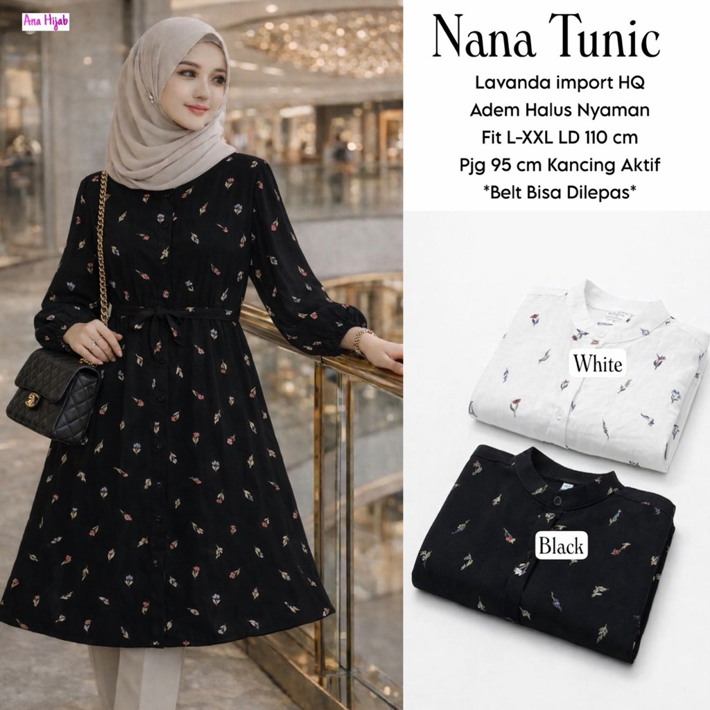 COD= NO CANCEL• Nana Tunic• Tunik Crinkle Motif Simple Best Seller