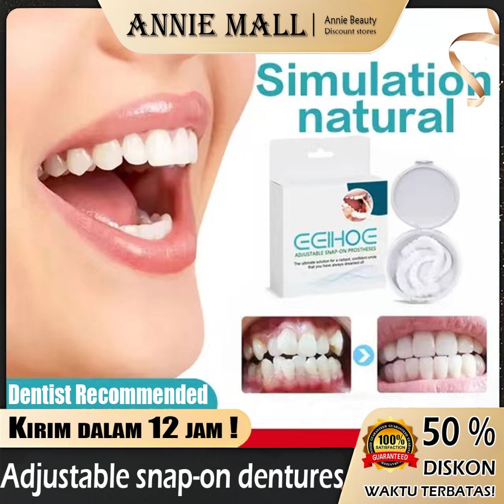 eelhoe atas bawah gigi palsu pemutih gigi palsu instan atas bawah perapi gigi veneer gigi palsu snap
