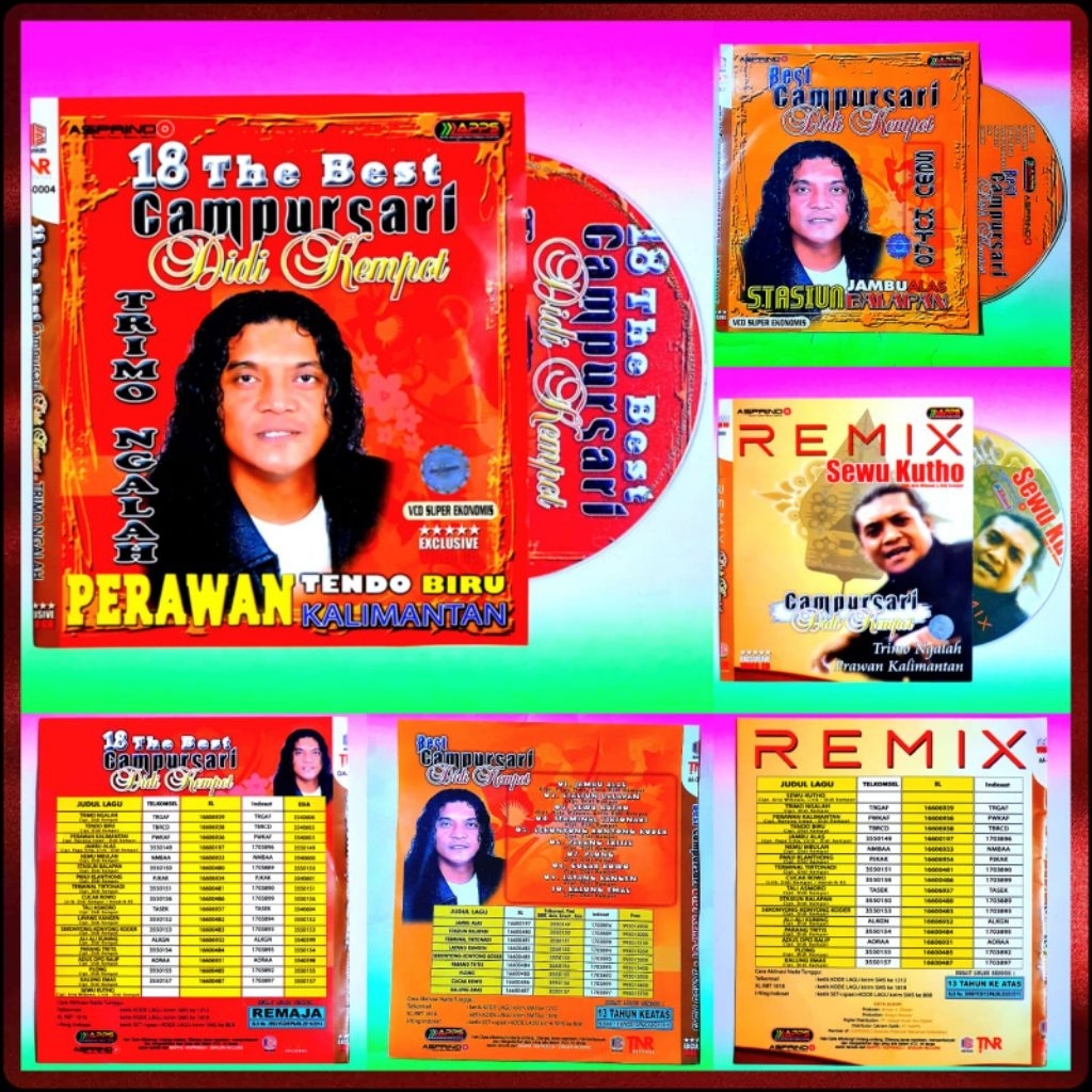 KASET VCD ORIGINAL LAGU DIDI KEMPOT-BISA KARAOKE-LAGU JAWA-LAGU DIDI KEMPOT-VCD DIDI KEMPOT-KASET DI