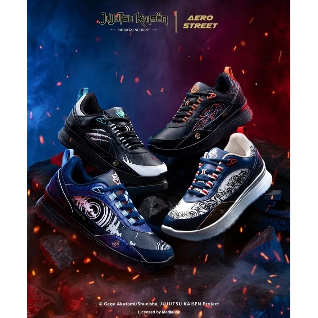 Sepatu Aerostreet x Jujutsu Kaisen - Shibuya Incident Sepatu Sneakers Casual