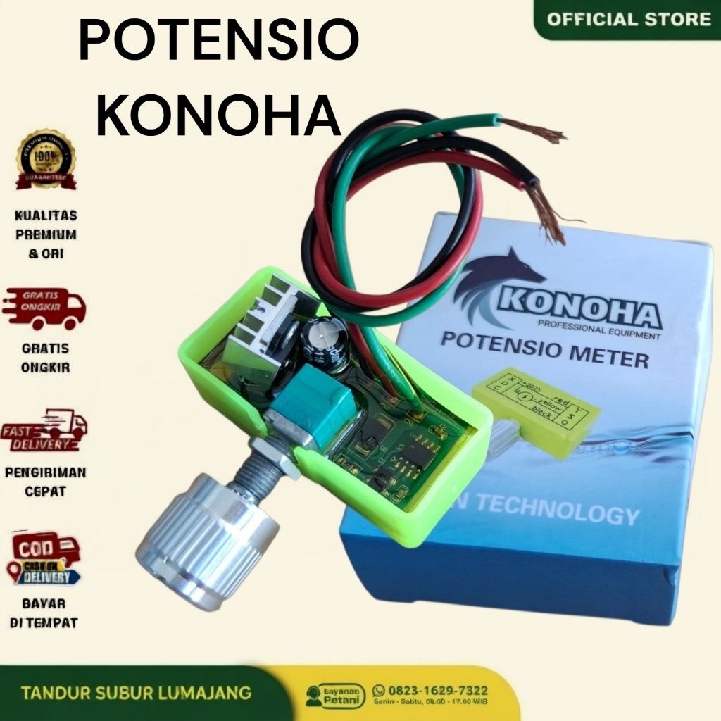 POTENSIO KONOHA Pengatur Kecepatan Semprotan Pompa Sprayer Elektrik Dimmer Regulator Potensiometer