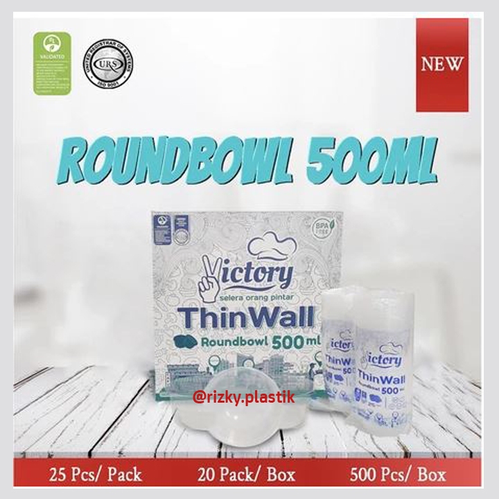 TERMURAH Thinwall Roundbowl 500ml/Thinwall Roundbowl 500ml/Thinwall Merk Victory/Mangkok Plastik Bak