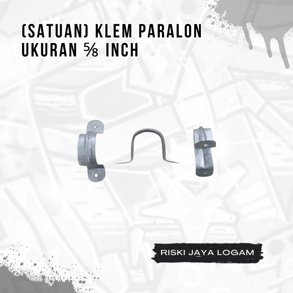 Klem Pipa Paralon 5/8 Inch Galvalum - Clamp Saddle Pipa Listrik Kabel PVC Satuan
