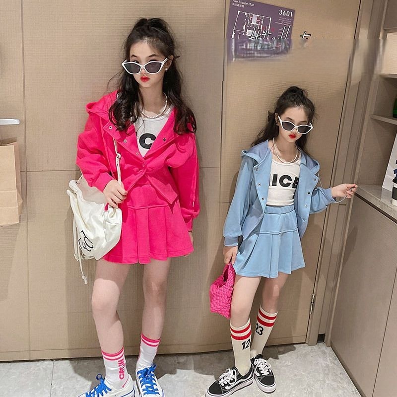 (LAST PCS) SETELAN ANAK PEREMPUAN JAKET HOODIE REMAJA CEWEK MODIS KEREN IMPORT