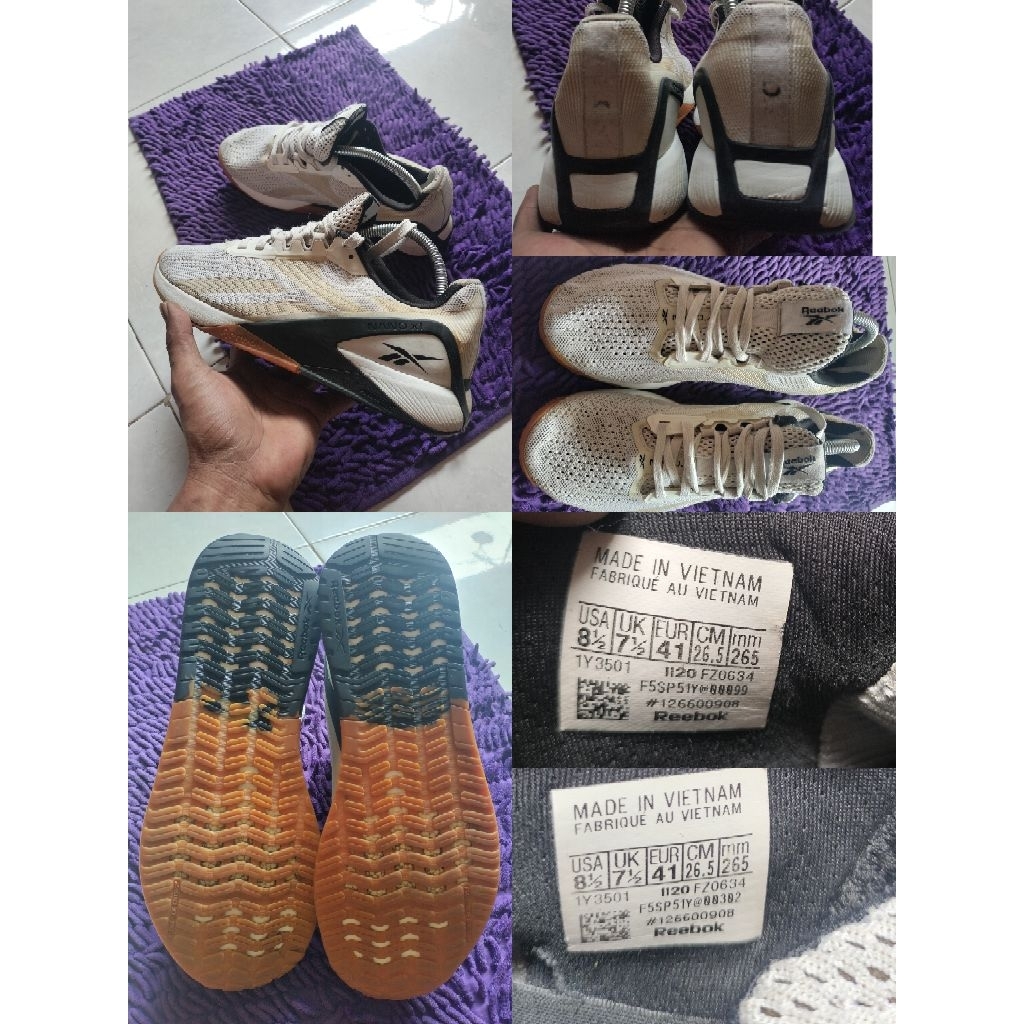 Sepatu Preloved Second Original Reebok Nano XI Vegan Size 41