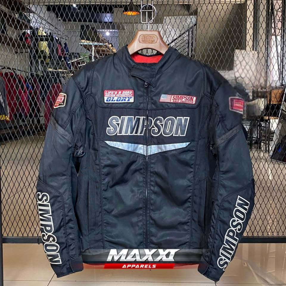 Jaket motor Simpson Glory| Simpson Glory Black | Jaket riding pria | Original Simpson