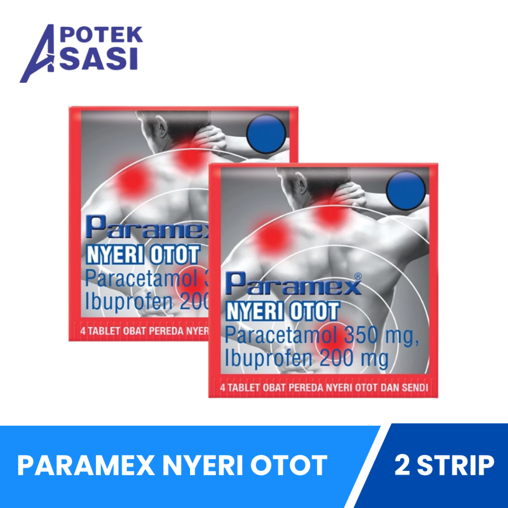 Paramex Nyeri Otot 2 Strip Isi 8 Tablet - Meringankan Rasa Nyeri pada Nyeri Otot, Nyeri Sendi, Sakit