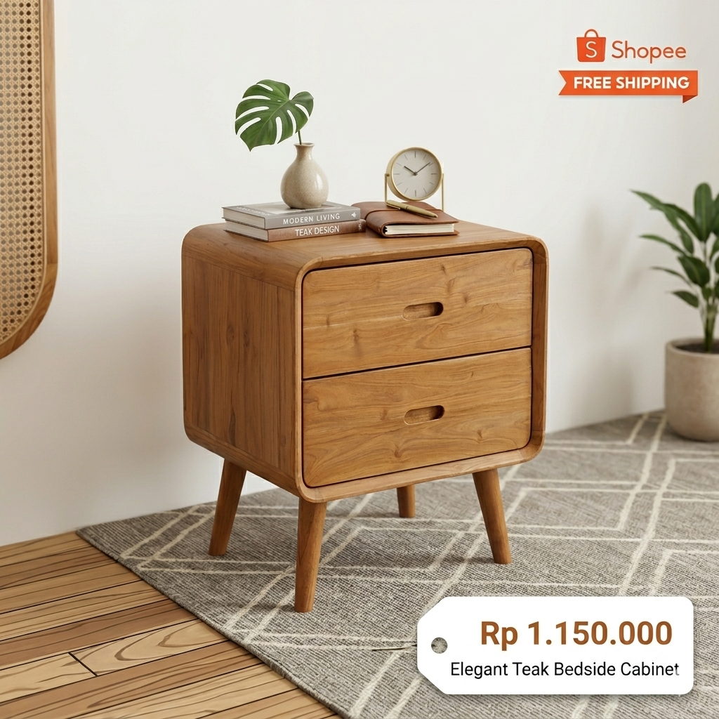 Buffet kayu jati  minimalis untuk ruang tamu dan kamar