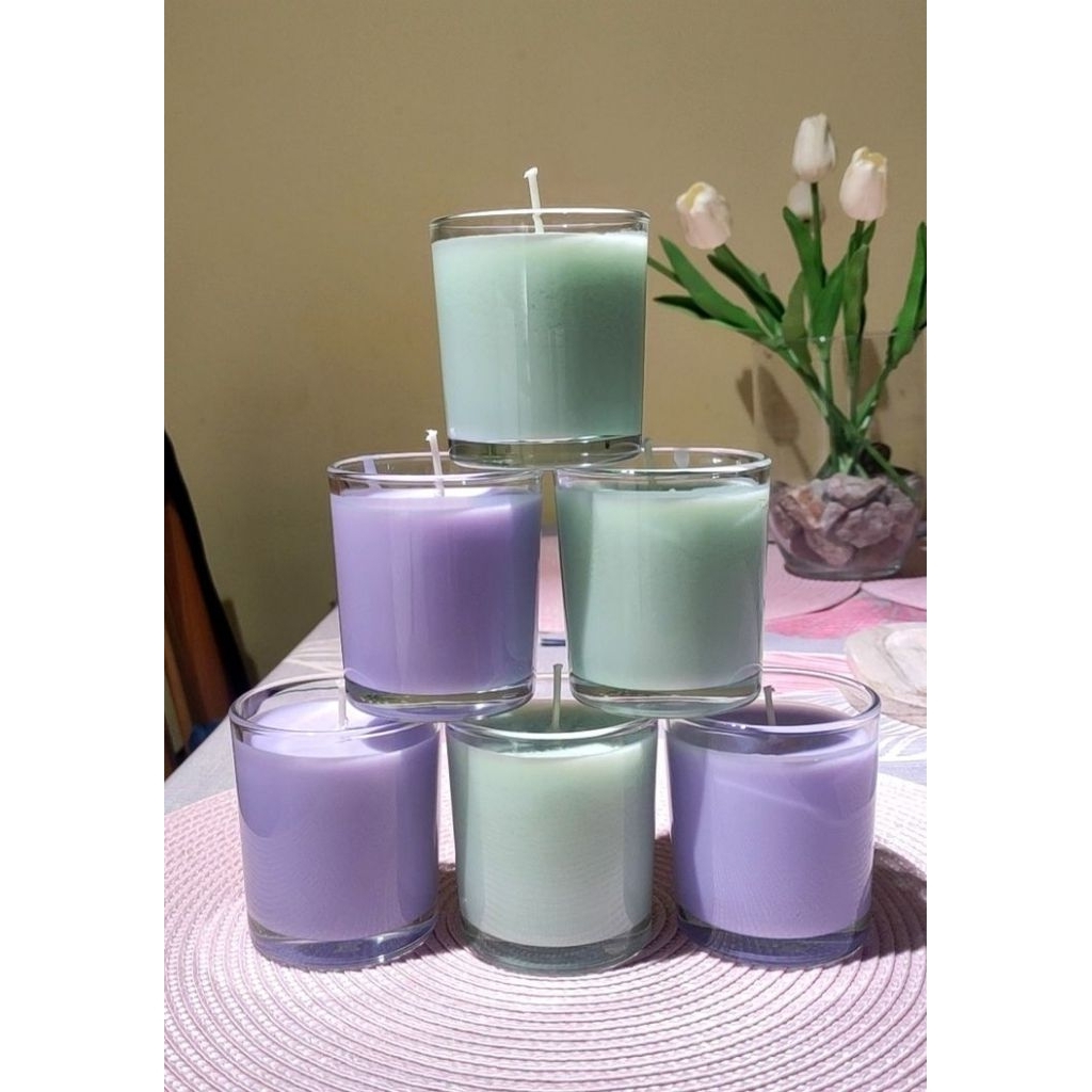 lilin aroma terapi dalam gelas, souvenir lilin gelas / souvenir lilin