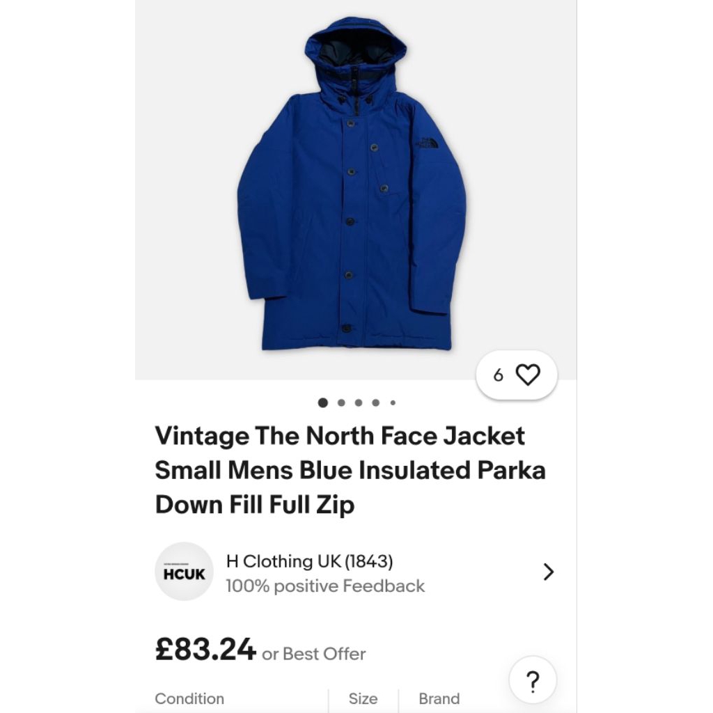 JACKET PARKA TNF VINTAGE 90's