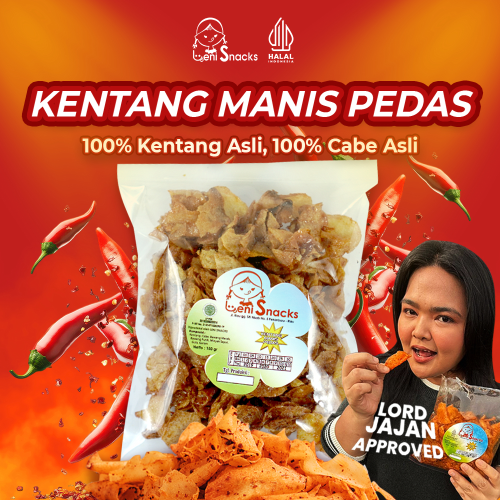 Leni Snacks Keripik Kentang Manis Pedas