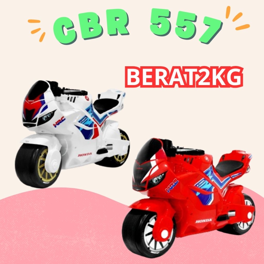 MAINAN ANAK TUNGGANG CBR 600RR SHP557 SHP 557 LICENSI HONDA/Mainan Motor GP Anak Ukuran Jumbo Bisa d