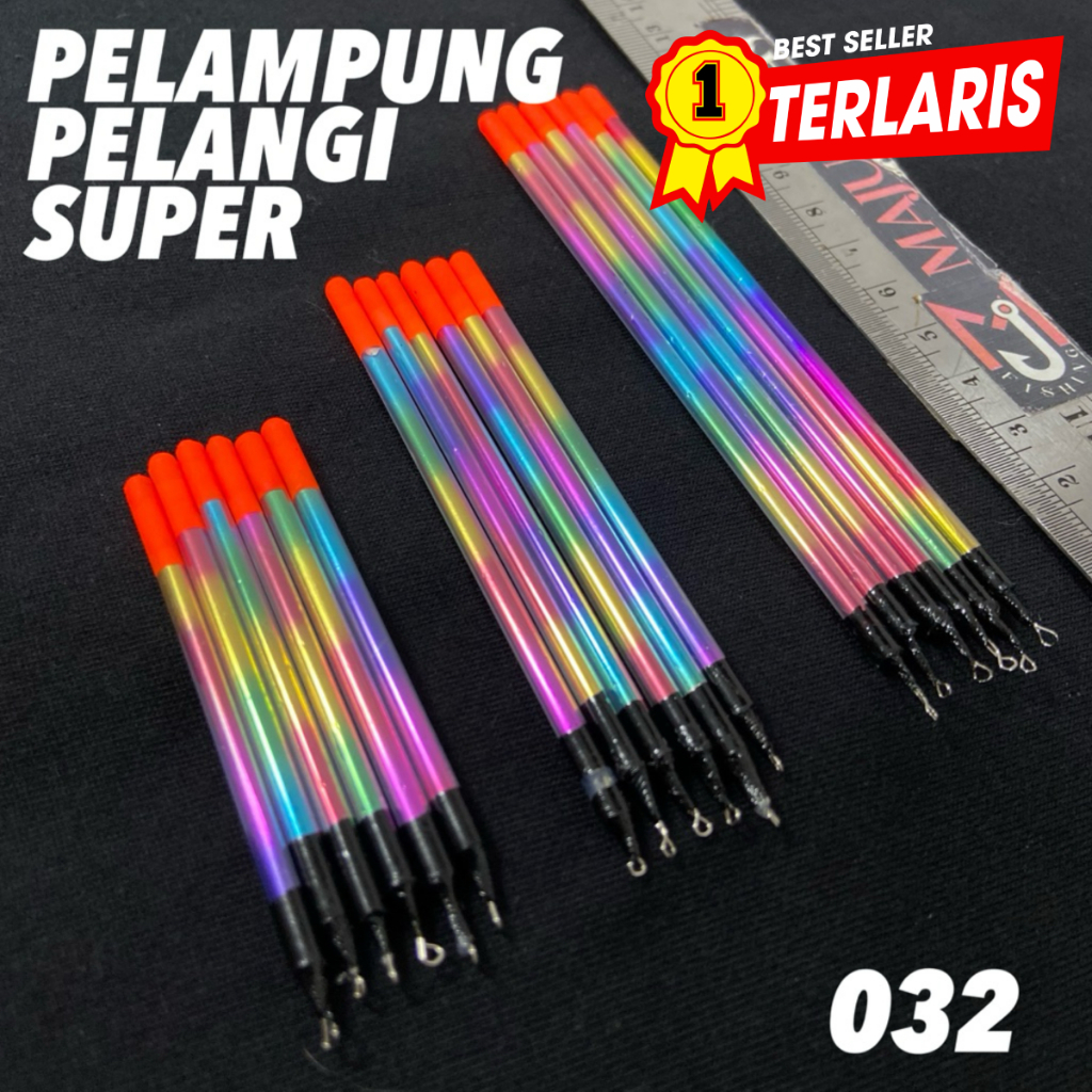 Pelampung Pancing Pelangi Jarum Sensitif Kumbul ukuran 6-12 cm 032