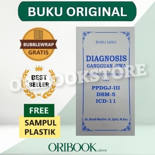 ORIGINAL BUKU SAKU DIAGNOSIS GANGGUAN JIWA PPDGJ III DSM 5 ICD 11 - FREE SAMPUL - DR RUSDI