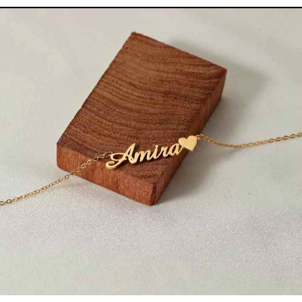 Kalung nama ukiran nama anak dan dewasa