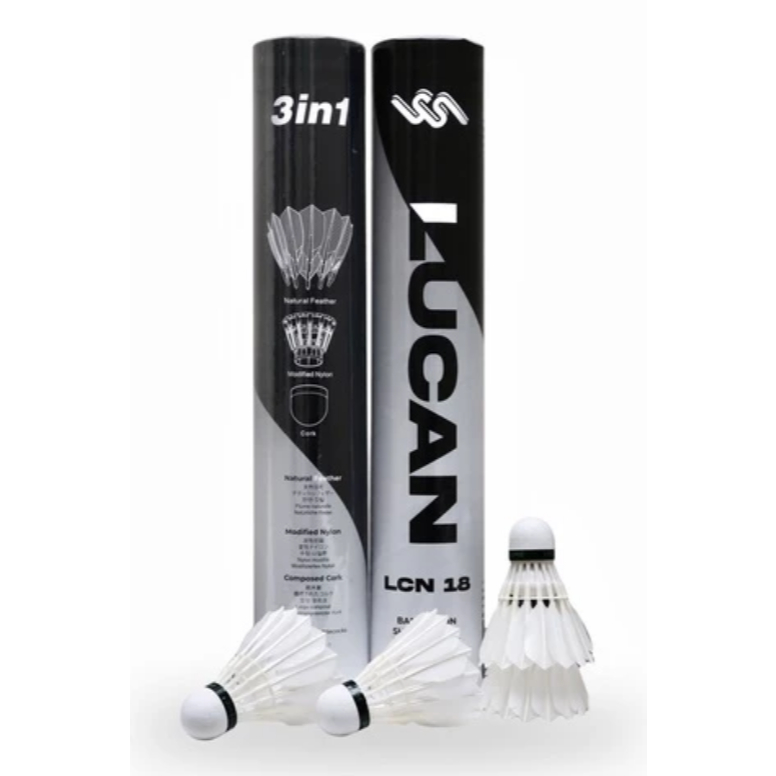 Shuttlecock badminton LUCAN - Shuttlecock Lucan 3 in 1 Shuttlecock 3in1 Kok badminton