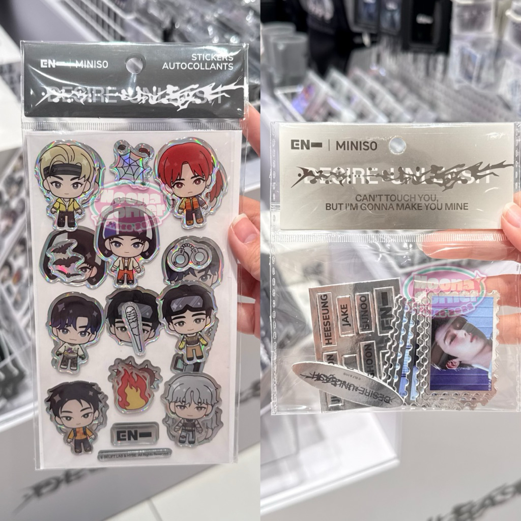 Miniso x ENHYPEN ‼️ Sticker Autocollants Enhypen Character Member Desire Unleash Merchandise Series 