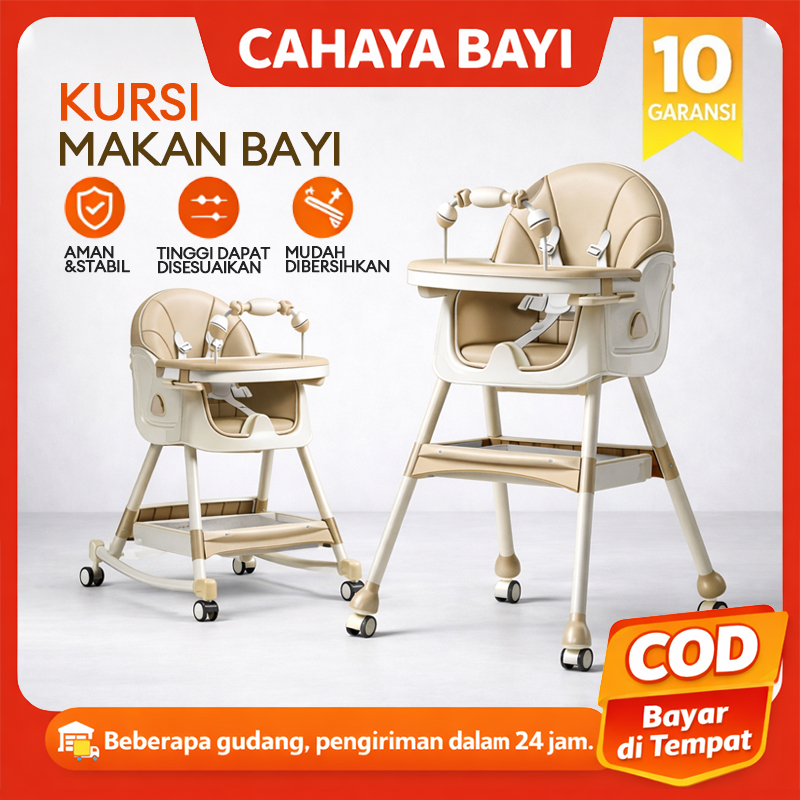 Kursi makan bayi Kursi Bayi Baby Chair bisa lipat roda 0-5 Tahun  Multifungsi Kursi tidur bayi