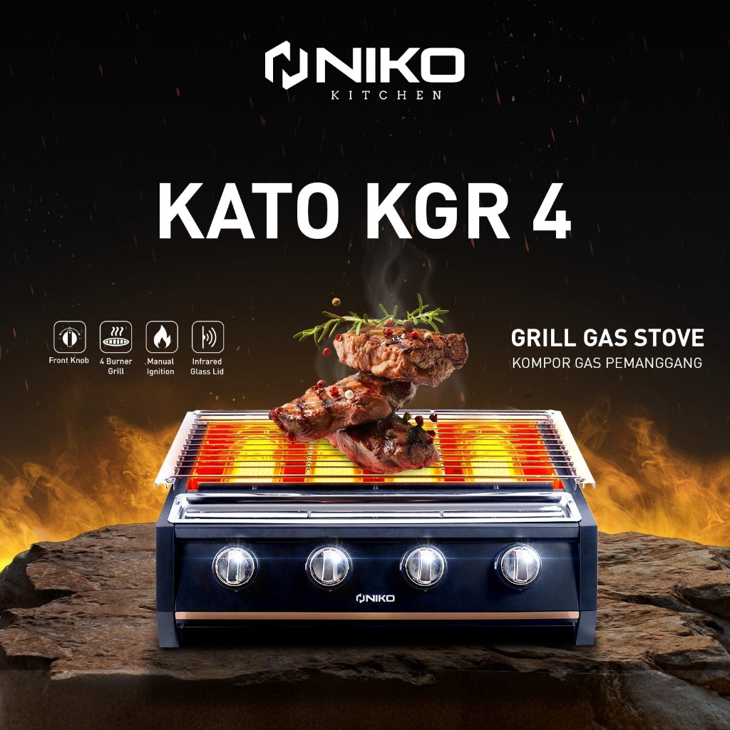 Niko Kompor Gas Pemanggang Kato KGR 4 Grill Gas Stove