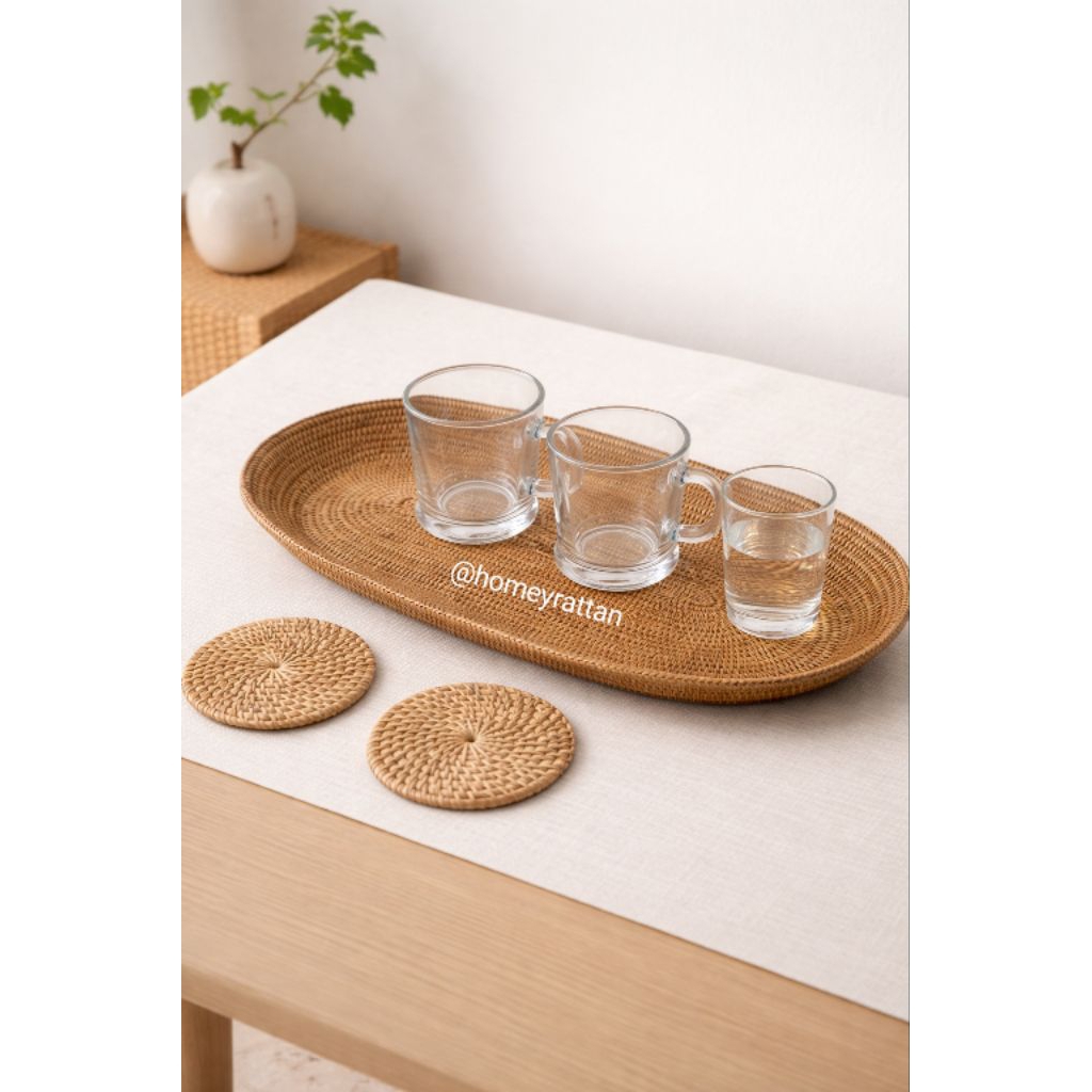 Homey Rattan | AYU TRAY/ NAMPAN | Nampan Rotan|  Kerajinan Rotan | Rotan asli Lombok