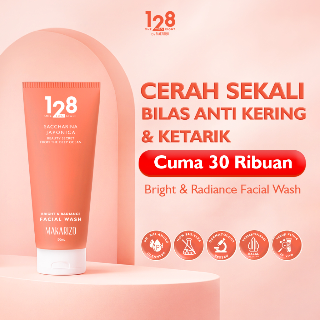 128 Saccharina Japonica Bright & Radiance Facial Wash Tube 100mL by Makarizo