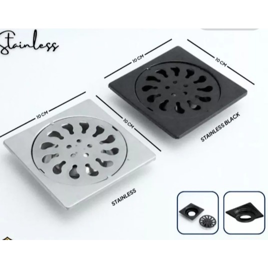 Flusso Floor Drain Afur Saringan lantai kamar mandi Saringan Got Anti Bau | 2850