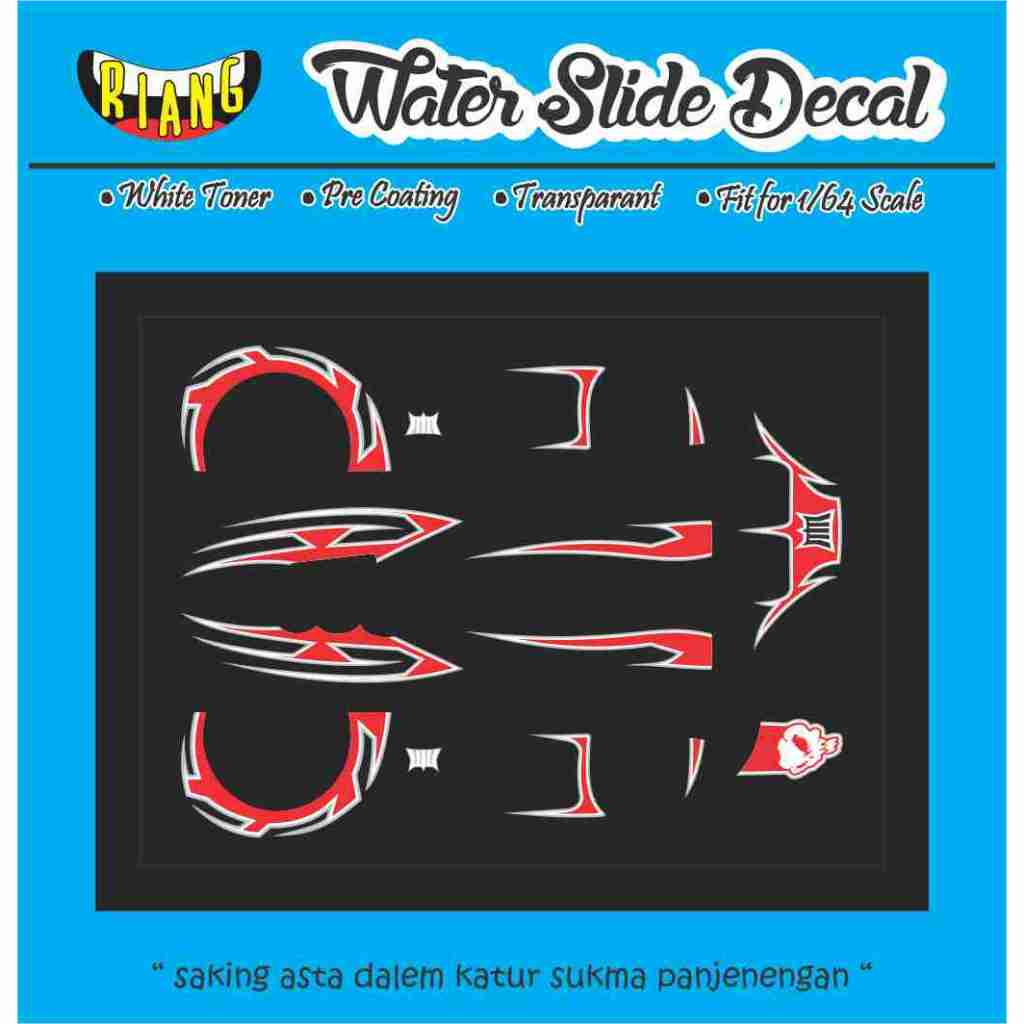 Decal Waterslide Hot Wheels Acceleracers Metal Maniacs Spine Buster