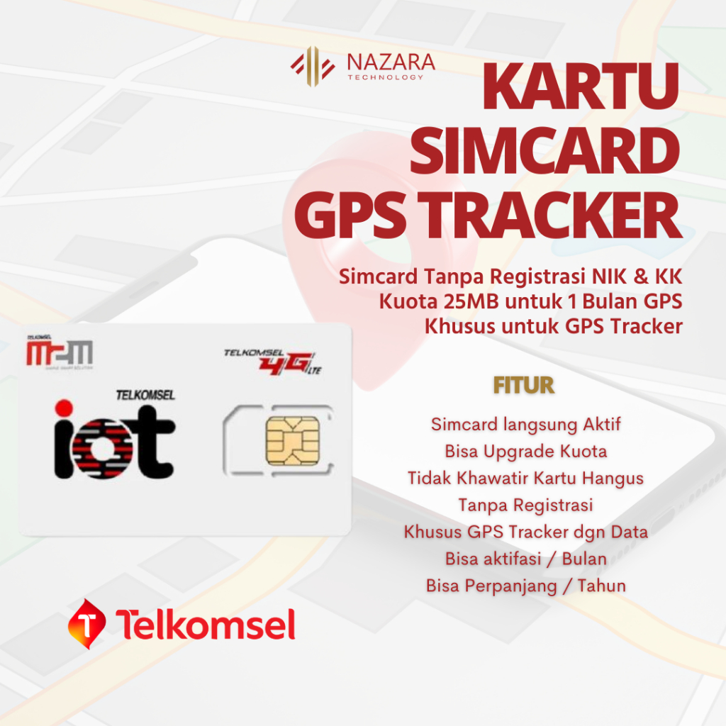Kartu Simcard Khusus GPS Tracker Telkomsel IOT