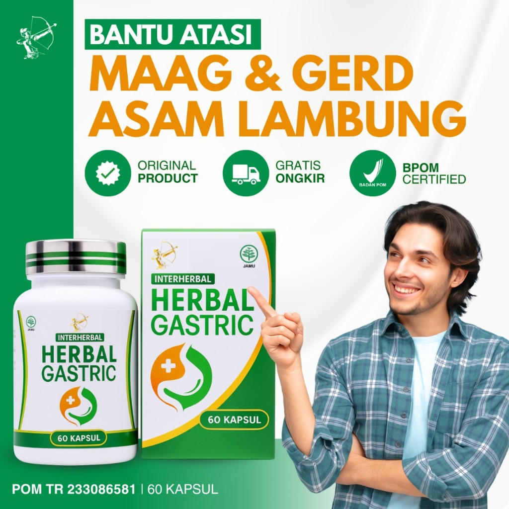 [TERLARIS] Herbal Asam Lambung Kapsul Paling Ampuh  Herbal Gastric Atasi Asam Lambung - Gerd - Sesak