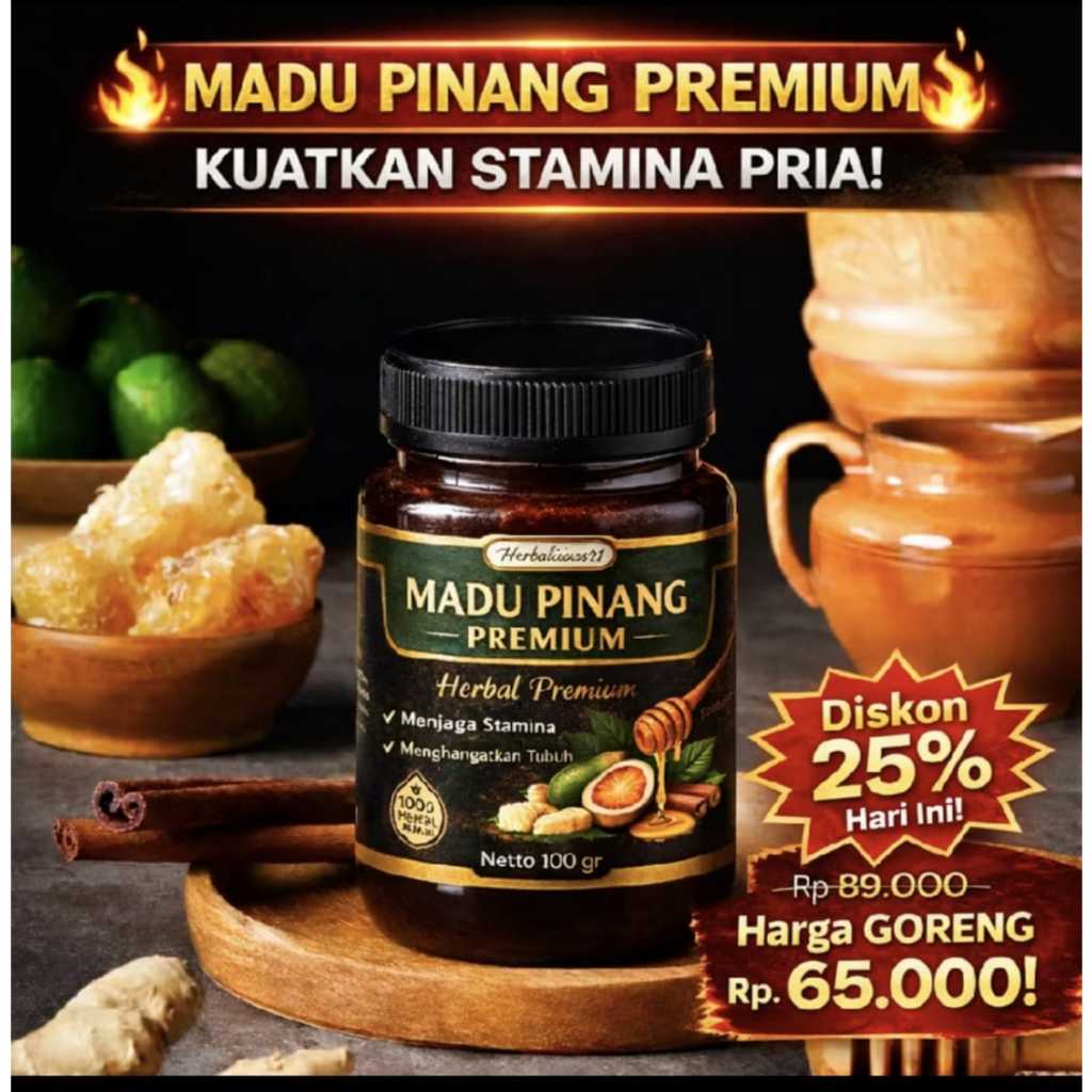 Madu Pinang Power Stamina Pria Mandava 245g - Ramuan Tradisional untuk Stamina Pria