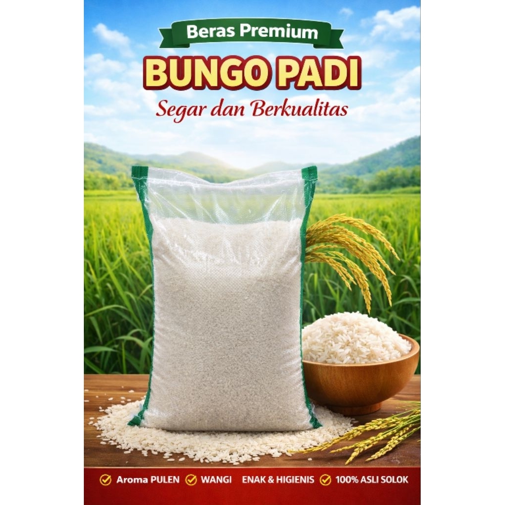 Beras Solok Asli 10Kg Sokan Padang (Bareh Samato)
