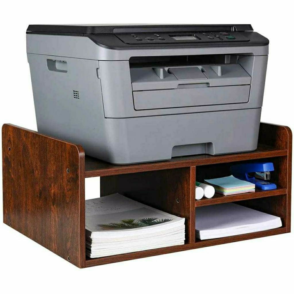 Rak Printer Kayu pinus 2 Susun Meja Printer Tempat Printer