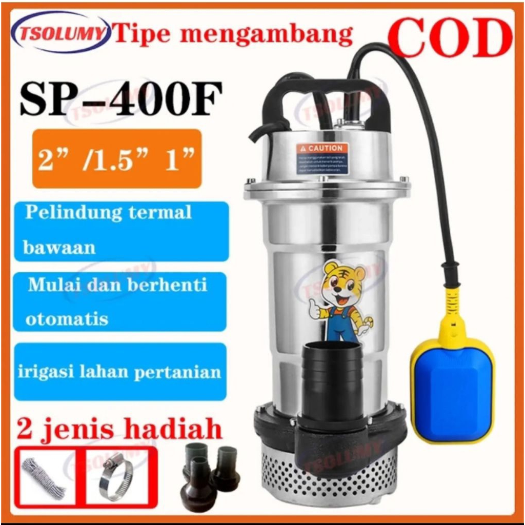 POMPA CELUP SOMY SP-400 POMPA AIR KOTOR/BERSIH SUMBERSIBLE