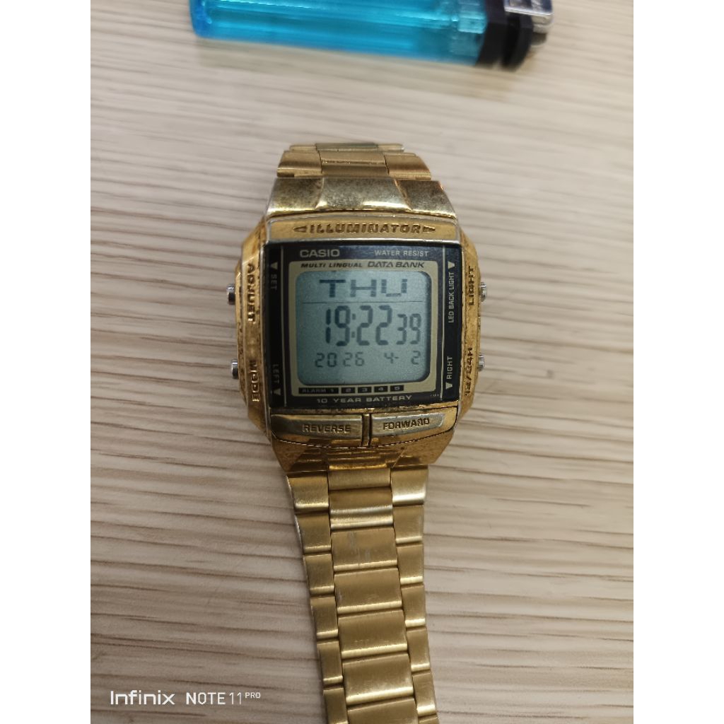 Jam Tangan Casio iluminator Data Bank DB - 360 Original not, nike tirax, Nike hammer, Oakley, G-shoc
