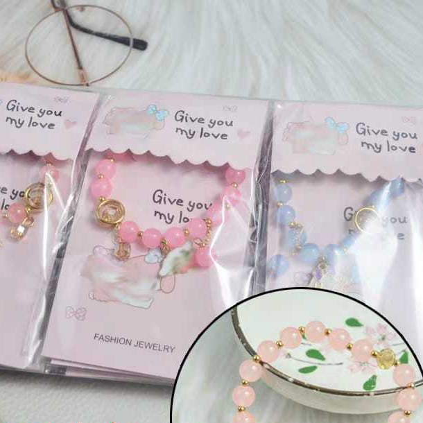 GelanG Magnet Couple Labubu/Gelang Couple Kristal Karakter Labubu