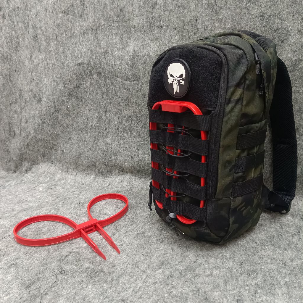 Tas Tactical Scorpion GEN 3 Multicam Black Fullset Tali Tis Merah / Tas Tactical Multicam Black / Ta