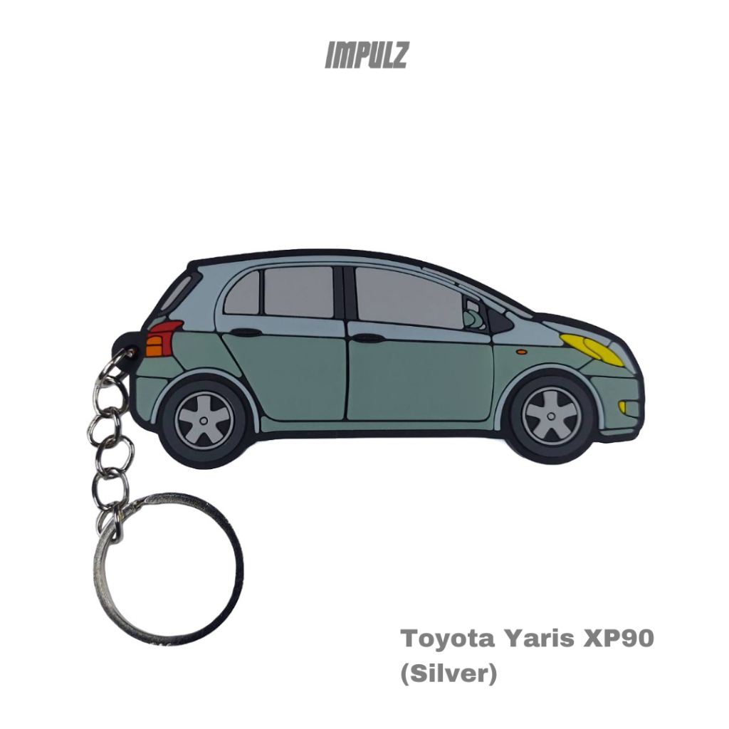 Impulz Keychain / Gantungan Kunci – Toyota Yaris XP90 / Yaris Bakpao (Silver)