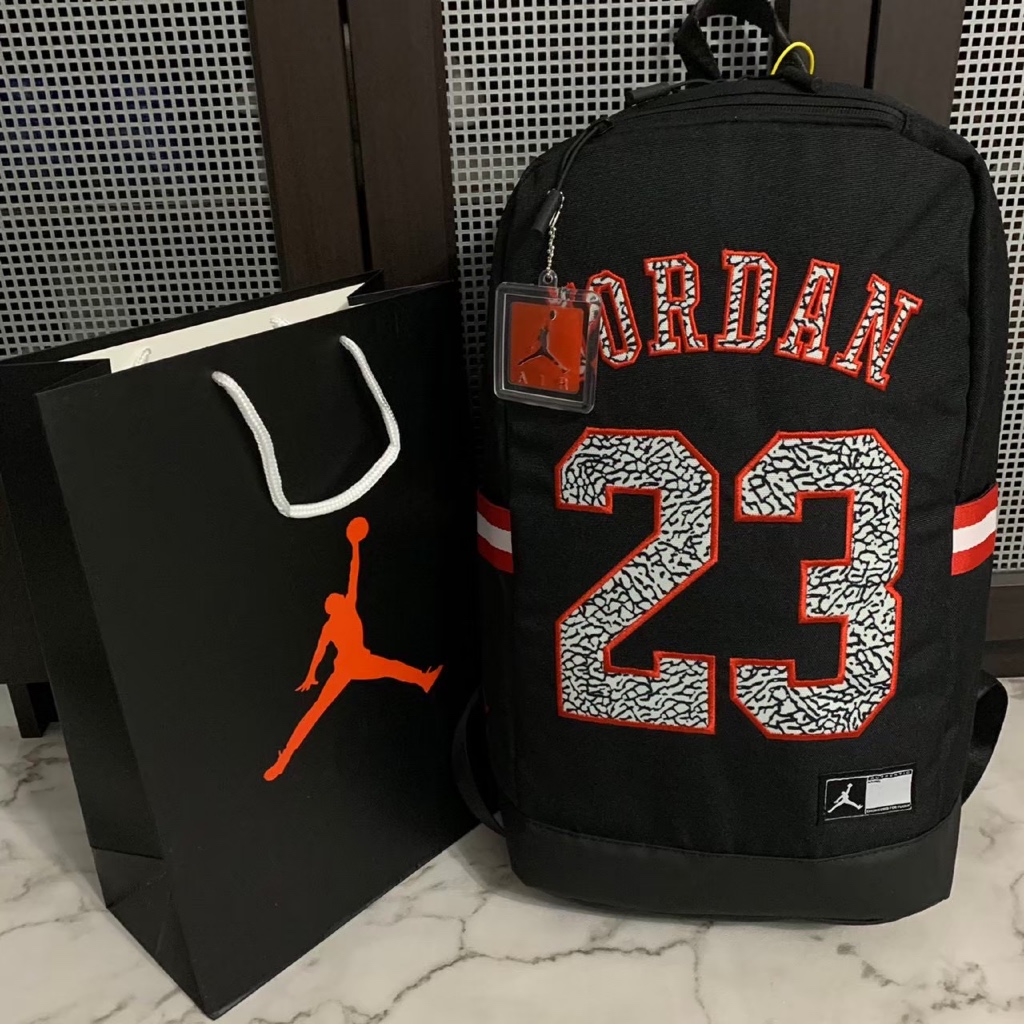 TAS RANSEL JORDAN 23 JERSEY MOTIF ORIGINAL BLACK BACKPACK / RANSEL PRIA WANITA BEST SELLER / RANSEL 