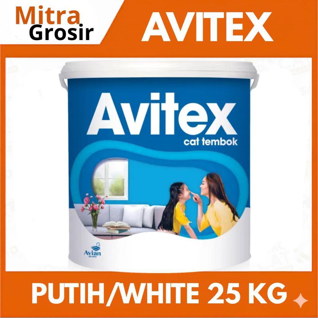 AVITEX INTERIOR WHITE 25 KG | AVITEX CAT TEMBOK 25 KG