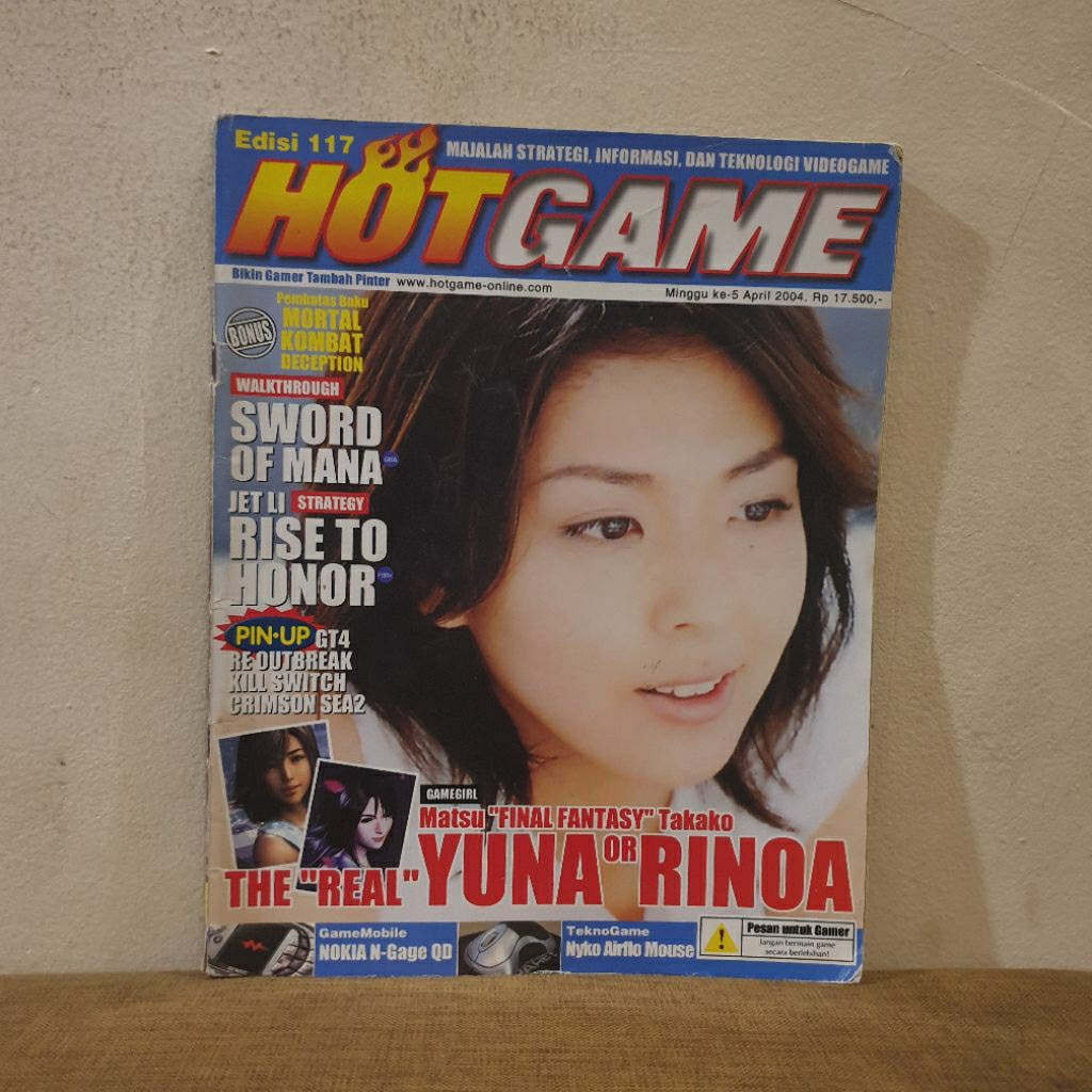 Majalah Game HotGame cover Final Fantasy The Real Yuna