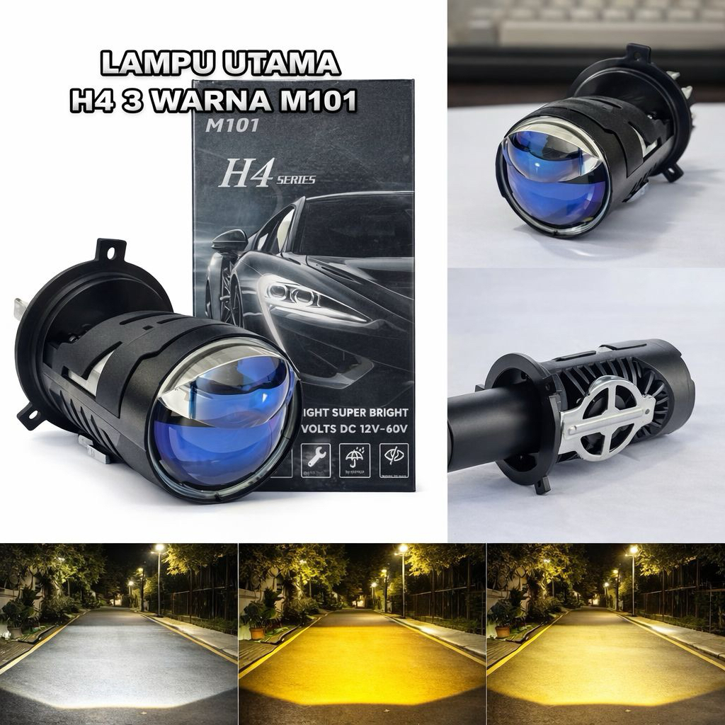 Lampu Utama H4 Mini biled M101 (3 Warna) - MT STAR