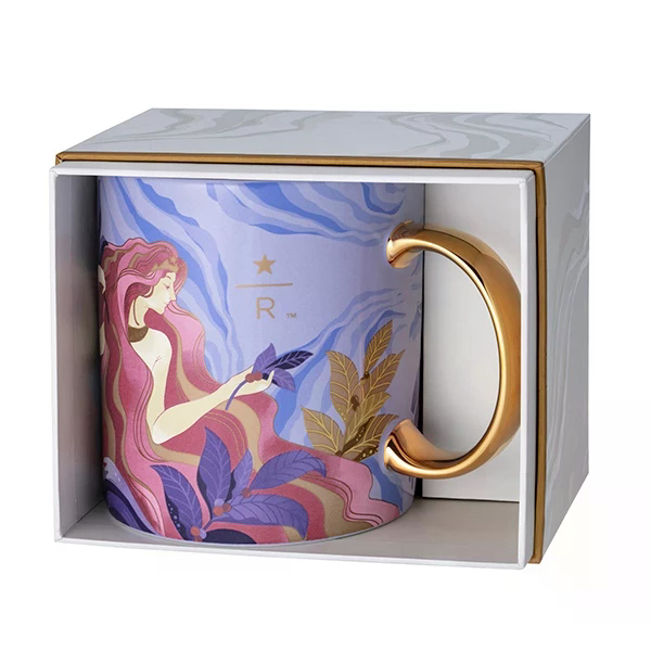 Mug Starbucks Dream Goddess Purple Gold 16 OZ DREAM HALL Collection | Mug Keramik Starbucks | Mug Ga